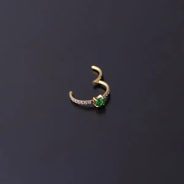 Wholesale 316L Stainless Steel Zircon Ear Cartilage Rings & Studs Round Waterproof Non Tarnish Surgical Steel Women'S