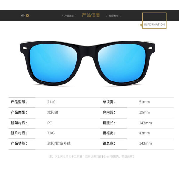 Wholesale European and American Classic Sunglasses Polarized Fashion Sunglasses Men's Classic Black Frame Retro Export Glasses Frame Wholesale Rb2140
