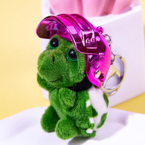 Colorful pink three-level head + turtle / Hanging lobster clasp