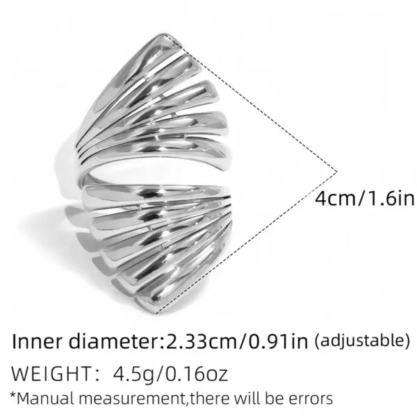 oly-758dd6ef27aa8754b4d6f39f8e8fa6e9 Wholesale PVD Coated Real Gold Plated 18K Gold Geometric 304 Stainless Steel Casual Simple Style Waterproof Non Tarnish Adjustable Ring