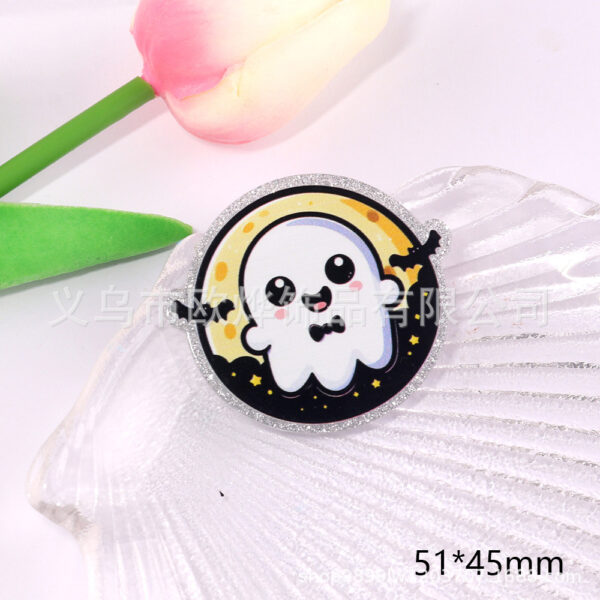 Wholesale New loose powder cross-border cartoon Halloween cute jewelry acrylic pins adorable DIY patch accessories