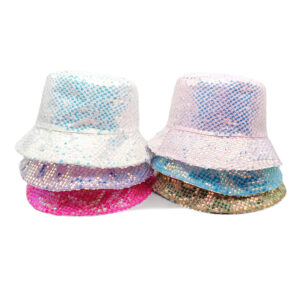 Wholesale Foreign trade new women's fashion color sequin cap face small double-sided sun hat European and American personality sunscreen fisherman hat