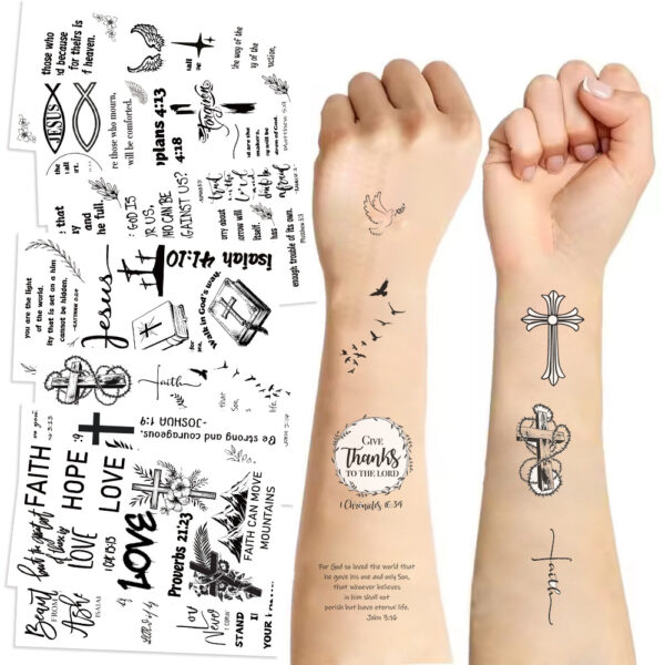 Wholesale Cross-border New Black and White Sheng Jing Series Tattoo Stickers Waterproof Party Party Gift Funny Fun Face Stickers