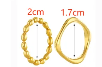 oly-75a5ead2eef5b8be41e303cf9bb022e7 Wholesale PVD Coated Gold Plated Solid Color Stainless Steel Simple Style Waterproof Non Tarnish Rings