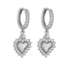 Wholesale Casual Elegant Simple Style Heart Shape Copper Plating Inlay Zircon 18k Gold Plated Earrings Necklace