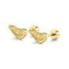 Wholesale 1 Pair Simple Style Moon Heart Shape Plating 304 Stainless Steel 18K Gold Plated Ear Studs