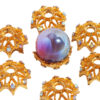 oly-75bf77025563b049aec7aa19dcceb6f0 Wholesale High-color retention, zircon-inlaid, openwork large flower holder/hat, spacer with straight holes, DIY crystal beaded jewelry aessories wholesale.