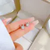 Wholesale Copper Vacuum Plating Pearl Zircon Heart Shape Flower Butterfly Casual Simple Style Drop Earrings For Women'S
