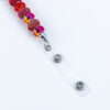 Wholesale DIY retractable card holder with beaded metal smooth pull tab