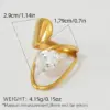 Wholesale Ion Plating (IP) Real Gold Plated 18K Gold Geometric 304 Stainless Steel Casual Simple Style Waterproof Non Tarnish Adjustable Ring