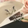 Wholesale Retro Angel Heart Shape Stainless Steel Plating Belly Ring 1 Piece