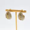 Wholesale INS Style Basic Retro Irregular Water Drop 304 Stainless Steel Rhinestone Water Plated Imitation Gold Casual Women's Earrings