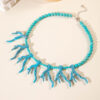 Wholesale Amazon Cross-border Resort Style Acrylic Coral Style Necklace Bohemian Style Turquoise Beaded Necklace for Women
