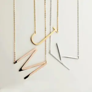 Stainless Steel Fashion Polishing Letter Necklace