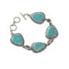 Wholesale Cross-border new bohemian style new simple fashion round t pattern turquoise environmental protection bracelet