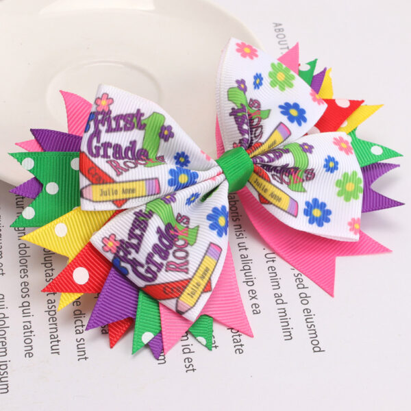 Wholesale new children's bow hairpin back to school season