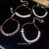 Wholesale Modern Style Geometric Copper Inlay Zircon Bracelets
