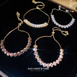 Wholesale Modern Style Geometric Copper Inlay Zircon Bracelets