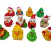 Wholesale Cross-Border Foreign Trade New Christmas Little Yellow Duck Swimming Pool Bathtub Duck Christmas Snowman Vinyl Toy Duck