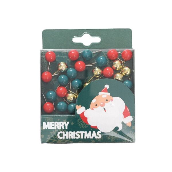 Wholesale snowman pushpin red green gold long tail clip