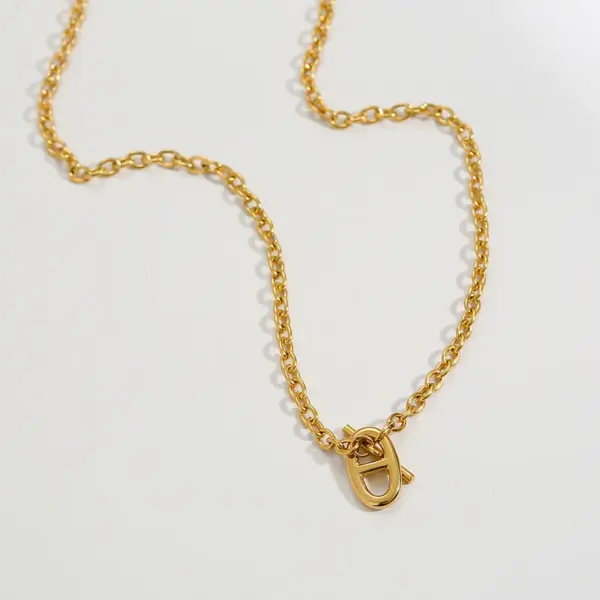 Wholesale Ion Plating (IP) Pig Nose 304 Stainless Steel Basic Waterproof Non Tarnish 304 Stainless Steel Pendant Necklace