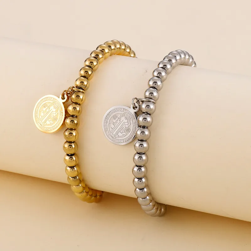 Wholesale Fashion Geometric Titanium Steel Gold Plated Gold Plated Bracelets
