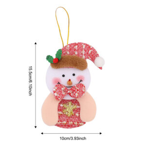 Ultrasonic striped pendant snowman