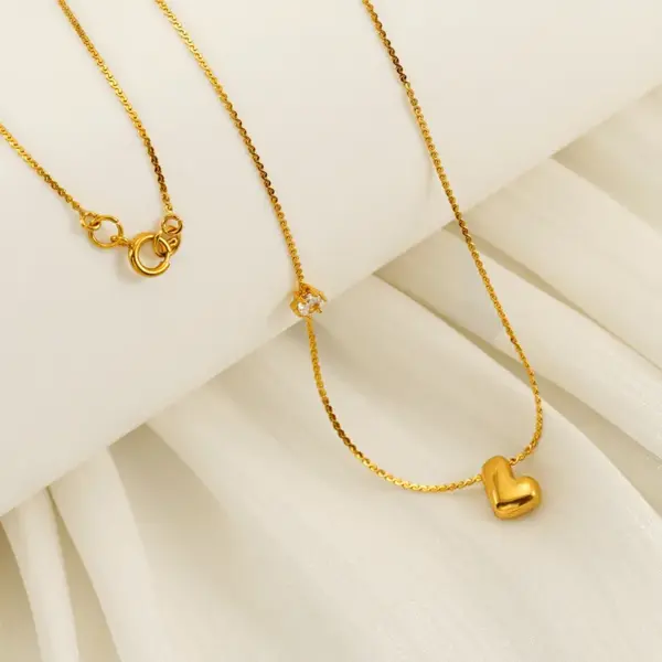 Wholesale Ion Plating (IP) 18K Gold Plated Letter 304 Stainless Steel Casual Romantic Waterproof Non Tarnish 304 Stainless Steel Necklace