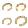 Wholesale 1 Pair Fashion C Shape Plating Copper Zircon Ear Clips