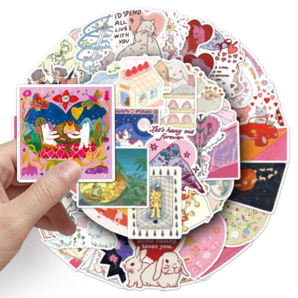 Wholesale 50pcs Fairy Tale Cartoon Stickers - Cute and Girly Stickers
