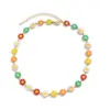 Copper IG Style Sweet Enamel Flower Bracelets Necklace