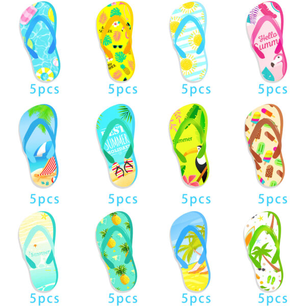 Wholesale Cross-border Summer Party Surfboard Hawaii Beach Creative Slippers Paper Card Party Scene Decoration