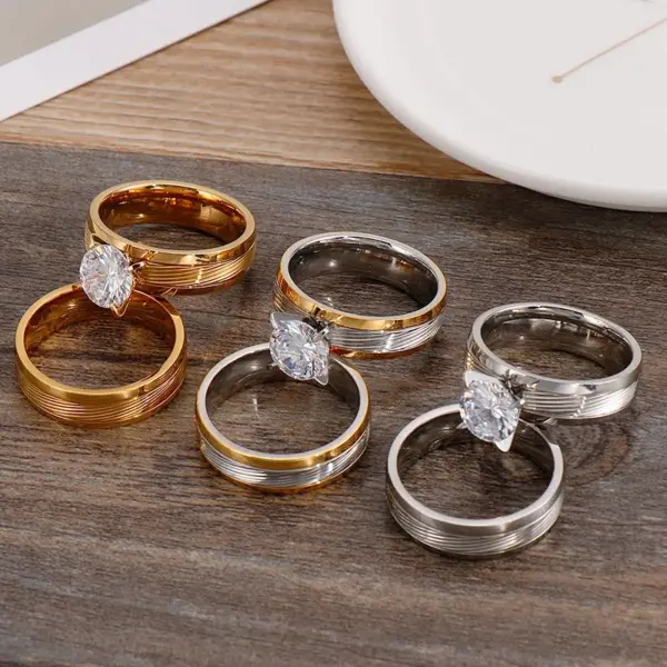 PVD Coated 18K Gold Plated Geometric Titanium Steel Fashion Waterproof Non Tarnish