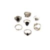 oly-765038d001edfab69d4b4a1aa7a73d9d Wholesale Dark punk eye diamond ring seven-piece set