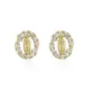 Wholesale Copper Micro-inlaid Zircon Religious Jewelry Real Gold Electroplated Maria Earrings