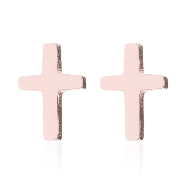 Wholesale Geometric cross stud earrings ins women's fresh cute trendy women's geometric simple earrings Christmas gift