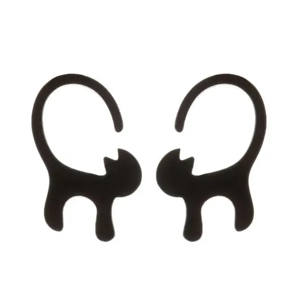 Wholesale PVD Coated 18K Gold Real Gold Plated Cat 304 Stainless Steel Fashion Waterproof Non Tarnish Ear Studs
