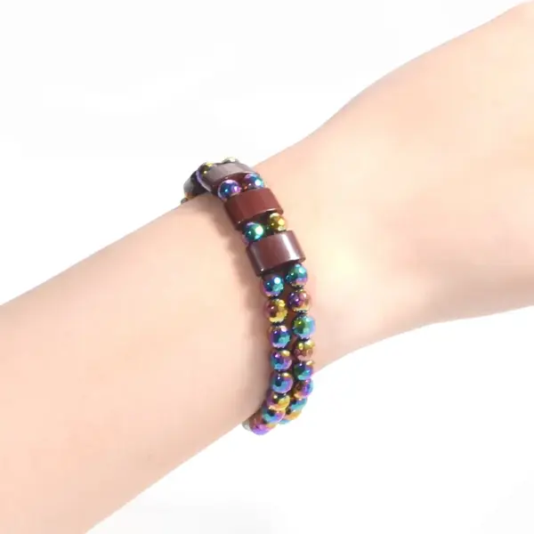 Wholesale Simple Style Colorful Obsidian Beaded Unisex Bracelets 1 Piece