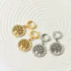 PVD Coated Real Gold Plated Tree 304 Stainless Steel Style Waterproof Non Tarnish Drop Earrings