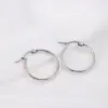 Wholesale Ion Plating (IP) 18K Gold Plated Round Titanium Steel Vintage Style Modern Style Simple Style Waterproof Non Tarnish Hoop Earrings