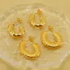 Wholesale 1 Pair Elegant Water Droplets Polishing Gold Plated Stainless Steel Titanium Steel 18K Gold Plated Earrings
