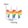 Wholesale Cross-border creative rainbow acrylic Valentine's Day six-color bow earrings sweet personality design gift earrings