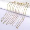Wholesale Simple Style Solid Color Copper Gold Plated Necklace In Bulk