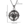 Wholesale Cross-border retro Gothic domineering turntable samurai devil pendant necklace men's trendy jewelry gift
