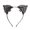 Wholesale Foreign trade cute sexy black lace cat ear hair band lace hair band headdress adult