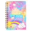Wholesale bubble pop coil book dinosaur unicorn silicone notebook