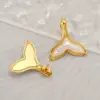 Wholesale 1 Pair Simple Style Classic Style Fish Tail Plating Inlay 304 Stainless Steel Artificial Pearls Resin 18K Gold Plated Ear Studs