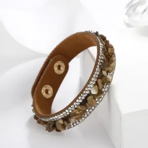 Coffee Stone Double Row Diamond