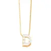 Wholesale PVD Coated Real Gold Plated 18K Gold Letter Stainless Steel Copper Basic Simple Style Waterproof Non Tarnish Stainless Steel Pendant Necklace