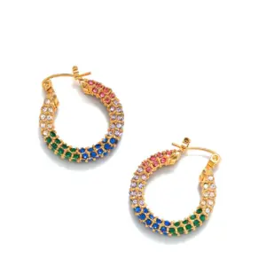 Gold Colorful Crystals MS-203 Large Size